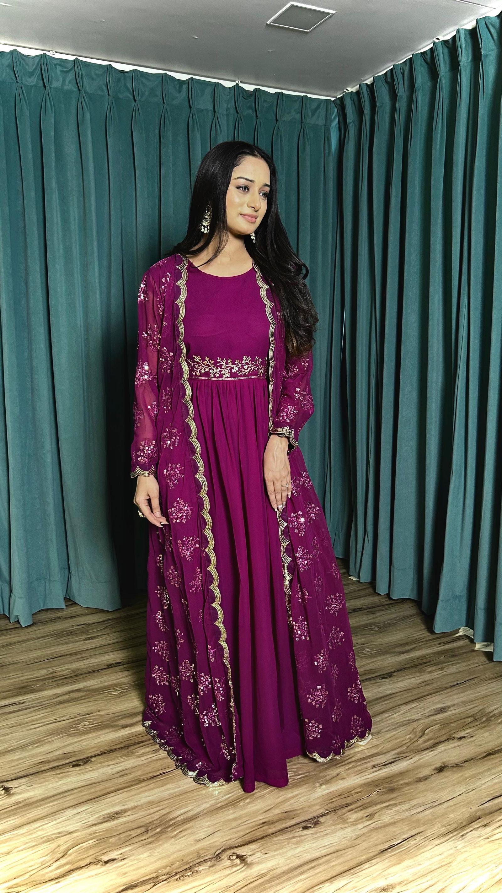 248 Designer Wedding Wear Georgette Gown Catalog